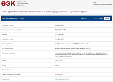 The Mate 40 Pro picks up new certifications. (Source: NBTC, EEC, Bluetooth SIG via MySmartPrice)