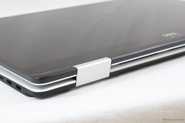The dual hinges are firm and uniformly strong throughout its entire 360-degree range