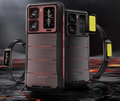 The Oukitel WP300 has one major strength: its semi-modular design. A bright light and a secondary display are included. (Image source: Oukitel)