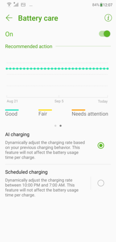 Battery health indicator