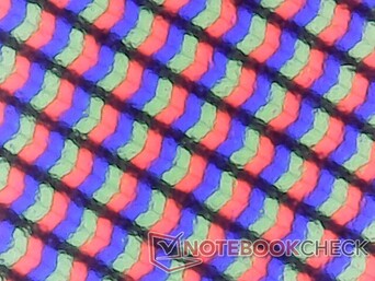 RGB subpixel array is just slightly grainy