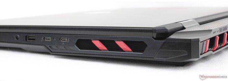 Right: 3.5 mm headset, USB-A 3.2 Gen. 2, 2x USB-C Thunderbolt 4 w/ Power Delivery + DisplayPort