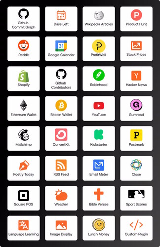 Dozens of apps are supported.