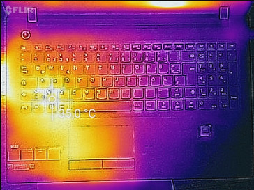 Temperature development upper side (load)