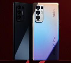 The Oppo Reno5 Pro+, pictured, will arrive on December 24. (Image source: Oppo via GSMArena)
