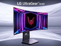 Artistic render of the LG Ultragear OLED 34GS95QE gaming monitor. (Image source: LG)