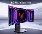 Artistic render of the LG Ultragear OLED 34GS95QE gaming monitor. (Image source: LG)
