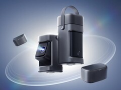 The new Anker Nebula P1 portable projector comes with two 10W detachable speakers. (Image source: Anker)