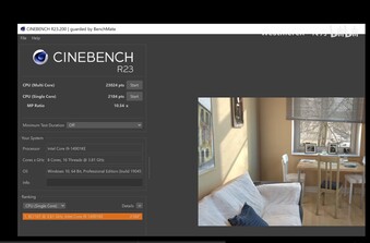 The 14901KE benchmarked with Cinebench R23