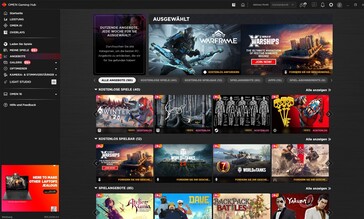 The game store inside the control center