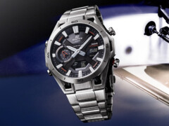Casio’s Edifice Sopsensione ECB-2300D watch (pictured) could launch soon. (Image source: Ersa Watch, edited)