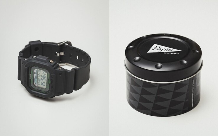 There are new images of the Casio G-Shock x Pilgrim Surf+Supply watch (above). (Image source: Pilgrim Surf+Supply)