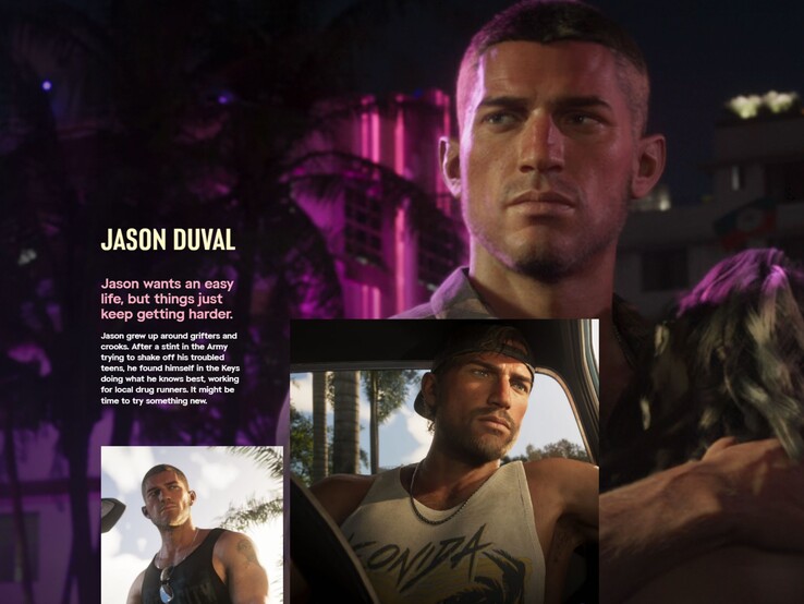 According to Rockstar's official character description, Jason grew up around criminals but later tried to take a more straightforward path by joining the military.