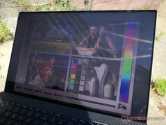 Outdoors under direct sunlight