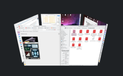 The cube effect in the desktop overview returns with Plasma 6 (source: KDE)