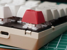 Plastic clips hold the Keychron C1 Pro 8K together, but it's easy to disassemble without tools. 