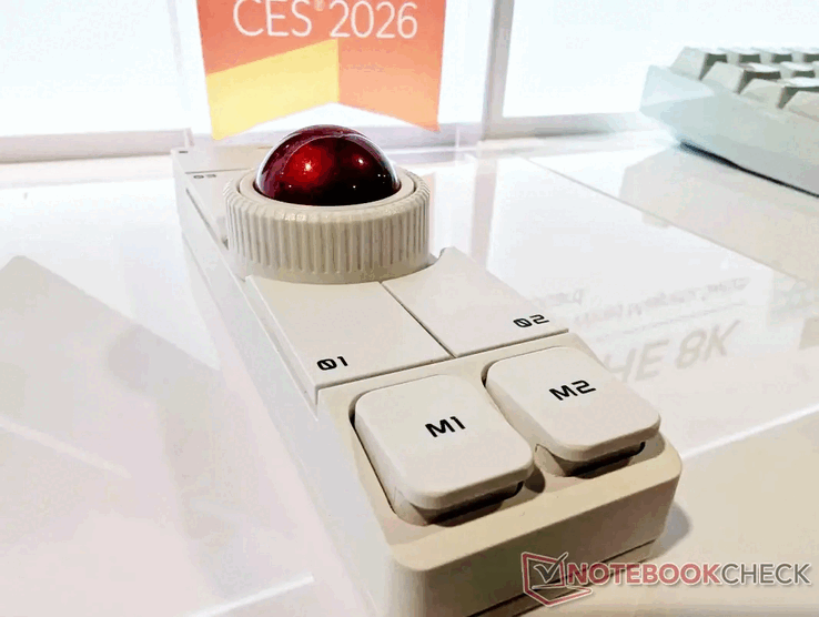 Keychron Trackball white buttons. (Image source: Notebookcheck/Stephen Pereyra)