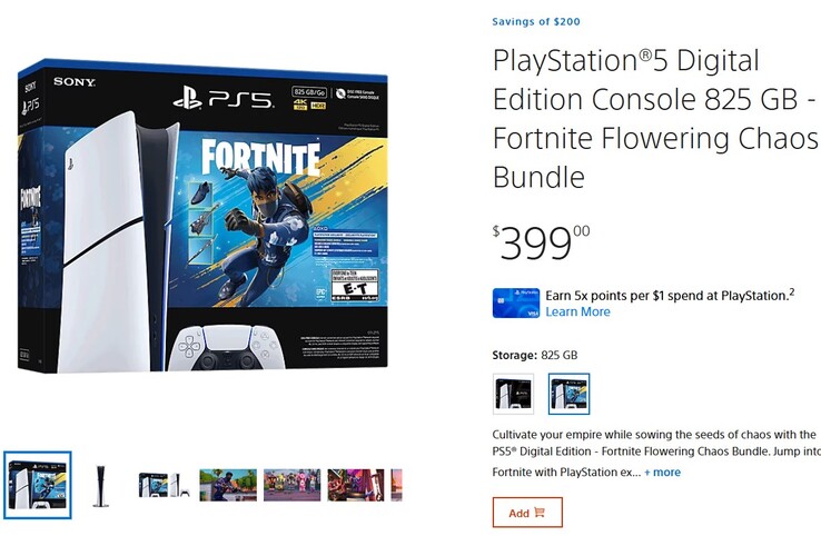 PS5 Digital Edition listed with a $200 discount.