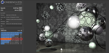 Cinebench R15 result. (Image source: Cinebench/Eseka)