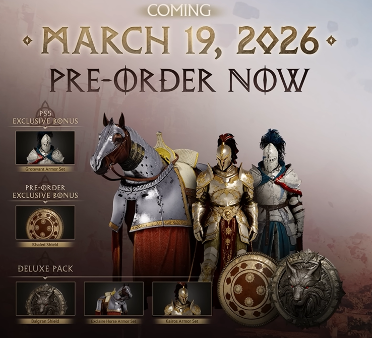 Crimson Desert preorder bonus gear revealed ahead of 2026 launch. (Image source: Sony)