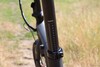 The seat height can be adjusted quickly—and the battery can be easily stolen