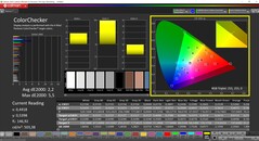 CalMAN ColorChecker (profile: Native, target color space: P3)