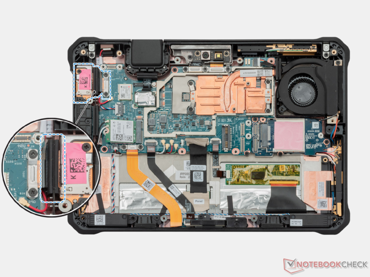 Latitude 7030 Rugged Extreme internals (Source: Dell)