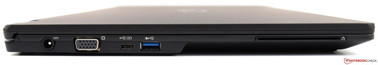 left: power supply, VGA, USB 3.0 Type-C Gen1, USB 3.0 Type-A, smart card reader left: power supply, VGA, USB 3.0 Type-C Gen1, USB 3.0 Type-A, smart card reader