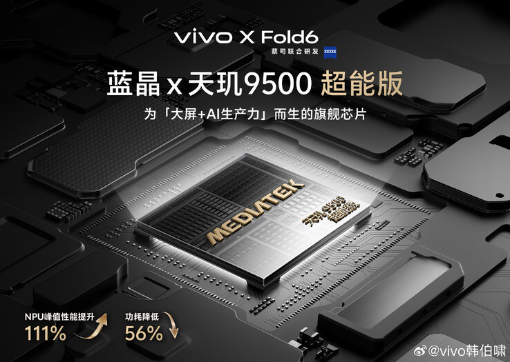 Vivo confirms the Dimensity 9500 Super Edition for its upcoming foldable.