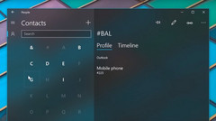 Windows Contacts application showing the Fluent Design changes. (Source: Microsoft)