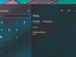 Windows Contacts application showing the Fluent Design changes. (Source: Microsoft)