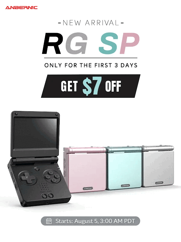 Anbernic will offer buyers of the RG SP a $7 discount for three days.