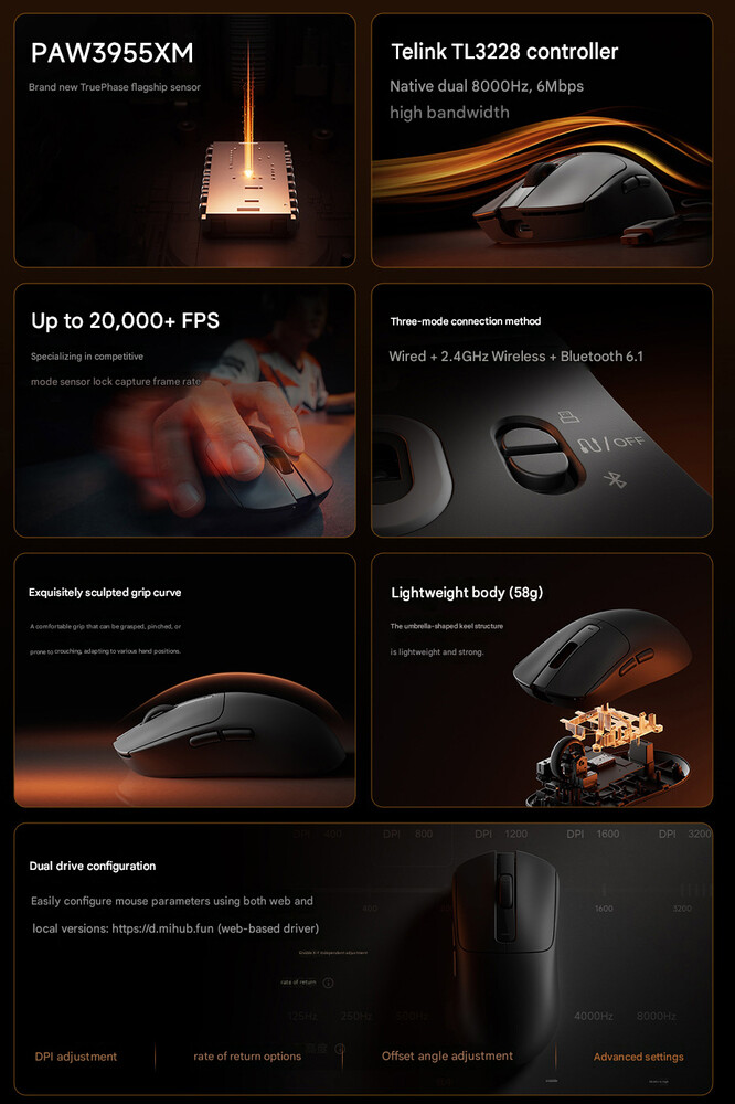 Core highlights of the Xiaomi Gaming Mouse 2 (machine translated)