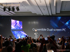 Asus unveils the stunning Project Precog dual-screen notebook. (Source: Notebook Check)