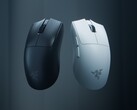 Razer Viper V4 Pro wireless gaming mouse shown in black and white