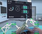 The STELLAR Knee interface displaying the calculated dimensions and positions of leg bones during knee surgery. (Source: PolarisAR on Youtube)