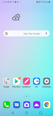 Default home screen