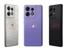 Motorola is rumoured to have designed the Edge 50 Pro in three launch colours. (Image source: Android Headlines)