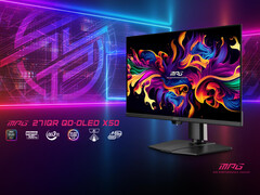 The MPG 271QR QD-OLED X50 is one of several 500 Hz gaming monitors. (Image source: MSI)