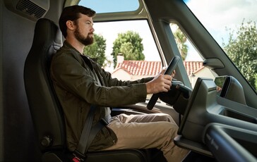 Rivian van driver position