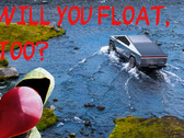 Tesla's Cybertruck may indeed float in Wade Mode. (Image source: Unsplash/Tesla - edited)