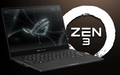 The Zen 3 factor helps make the Asus ROG Flow X13 a powerful convertible laptop. (Image source: Asus/AMD - edited)