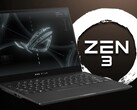 The Zen 3 factor helps make the Asus ROG Flow X13 a powerful convertible laptop. (Image source: Asus/AMD - edited)