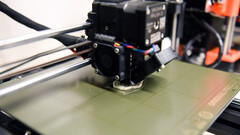 3D-printing of the prosthetic ear scaffold (image: Technion)