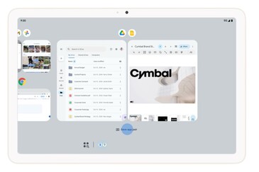 Apps can now be saved as app pairs on tablets...