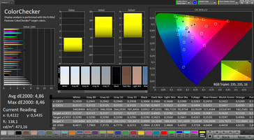 CalMAN color accuracy (target color space sRGB)