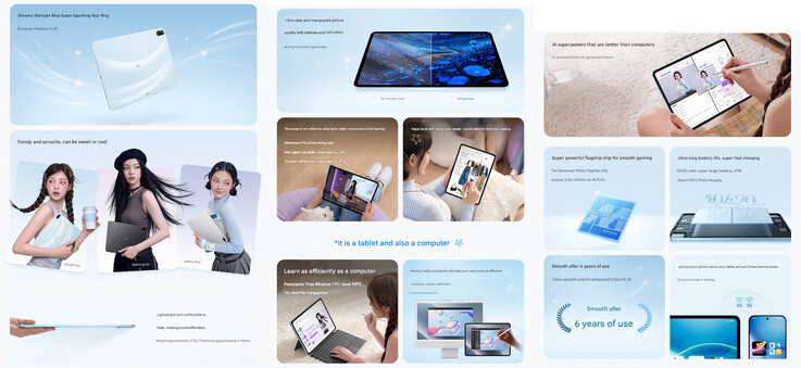 Core specs of the Oppo Pad 6 (machine translated)