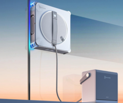 A 4,500 mAh battery powers the new Ecovacs Winbot W2S Omni (pictured) window cleaning robot. (Image source: Ecovacs via press release)