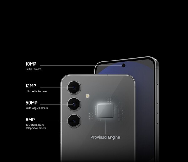 The Galaxy S24 FE has three rear cameras, two more than the iPhone 16e, allowing you shoot from wider angles and farther distance. (Image source: Samsung)