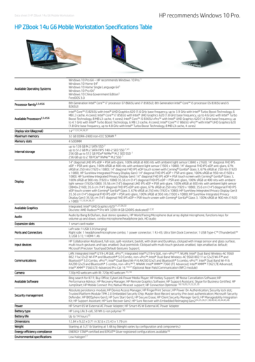 HP ZBook 14u G6 specifications
